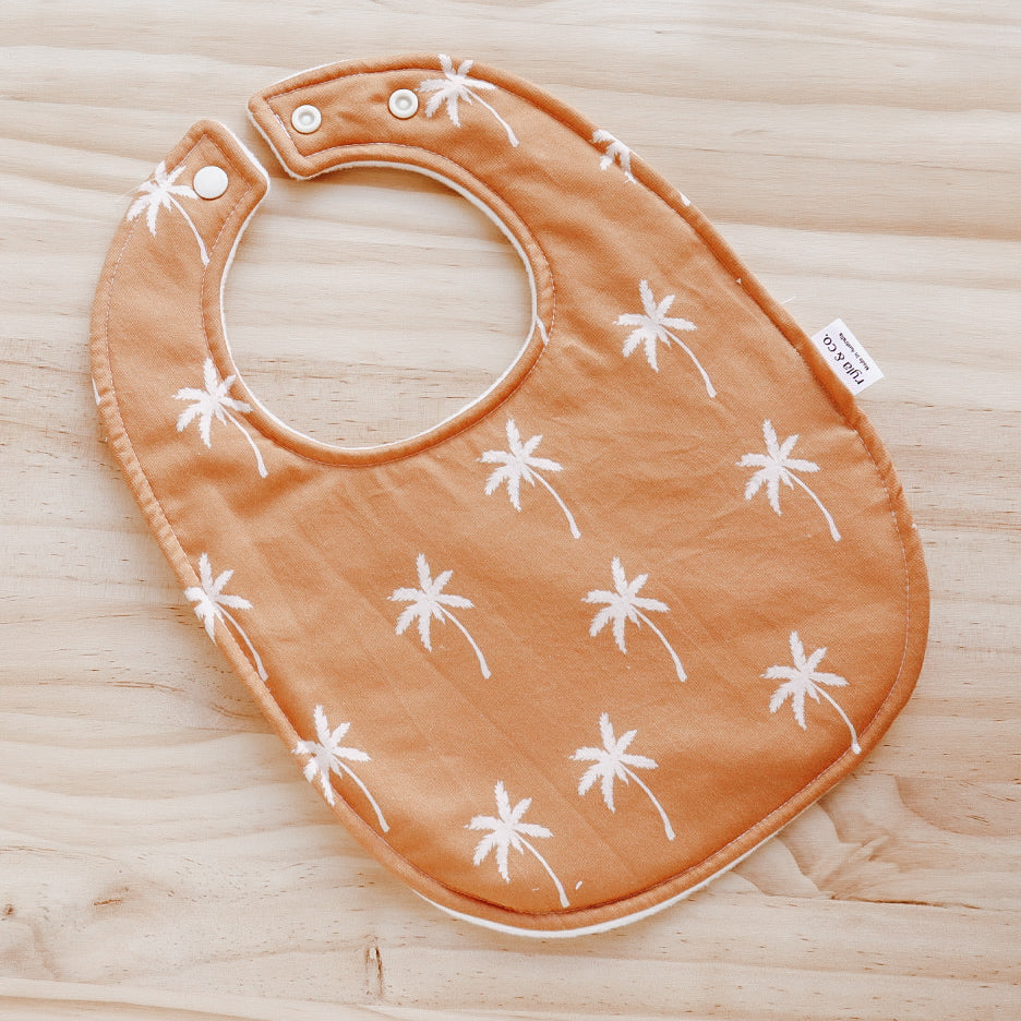 Deluxe Bib | Neutral Palms