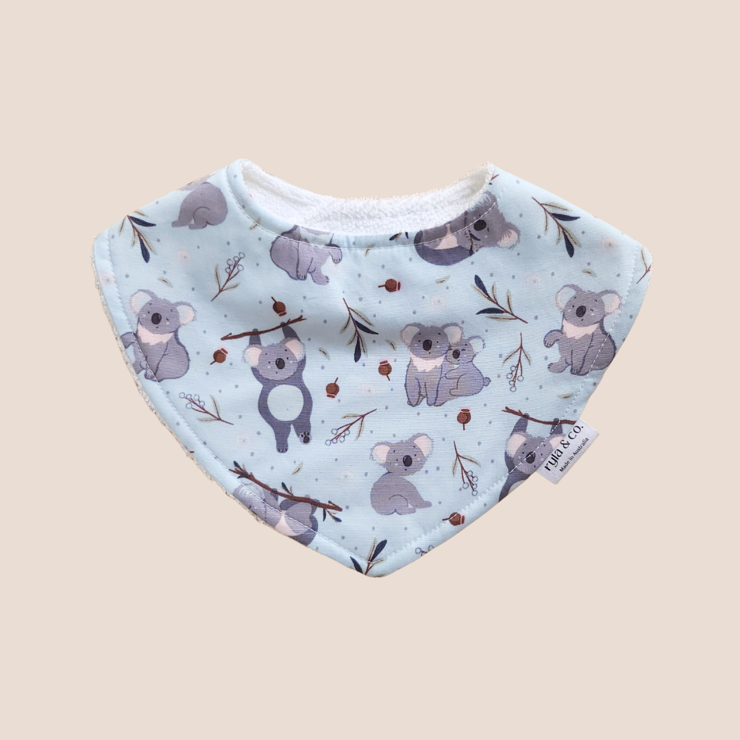 Dribble Bib Bamboo Cotton | Blue Koala