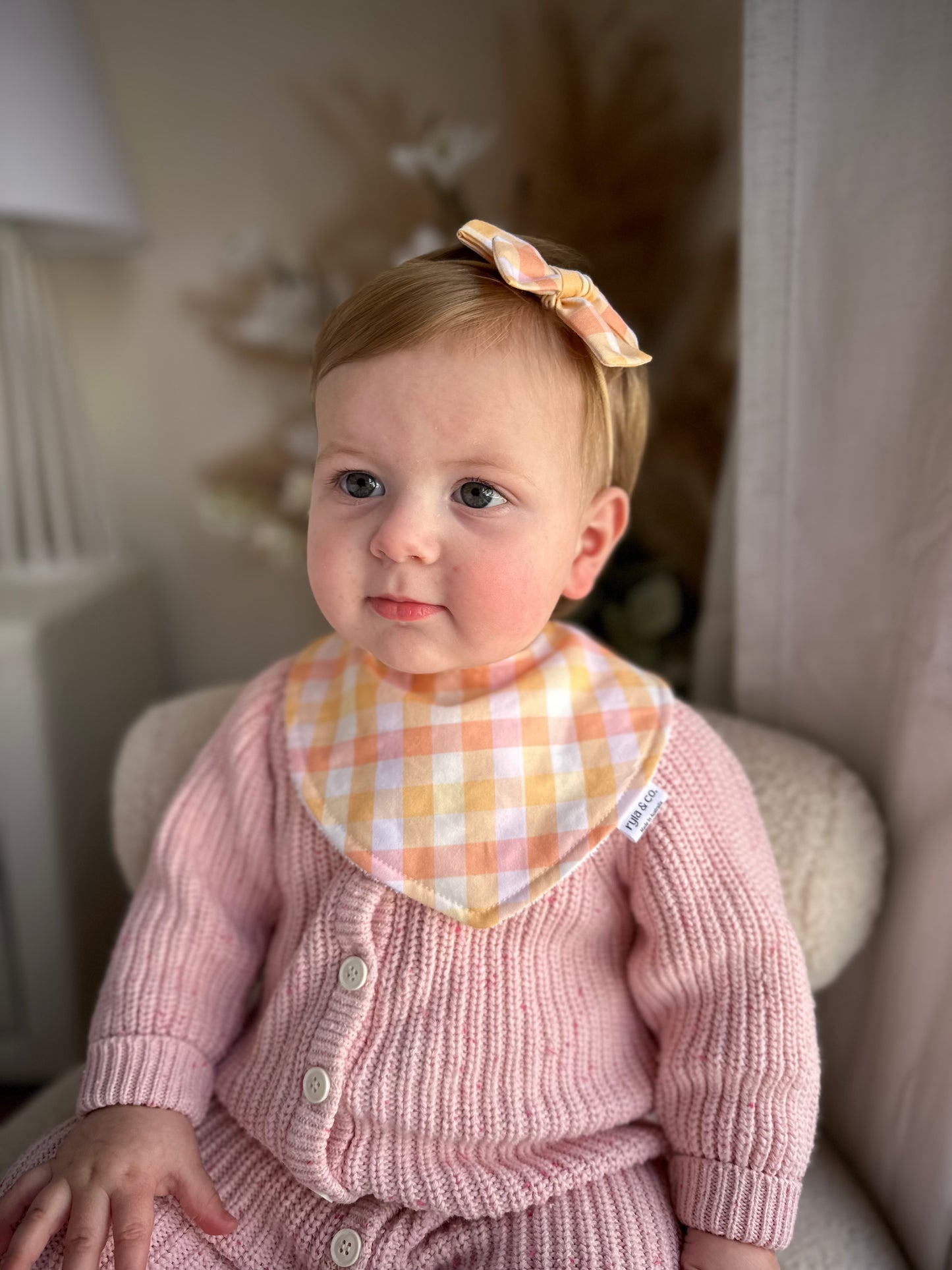 Dribble Bib Bamboo Cotton | Sunset Gingham