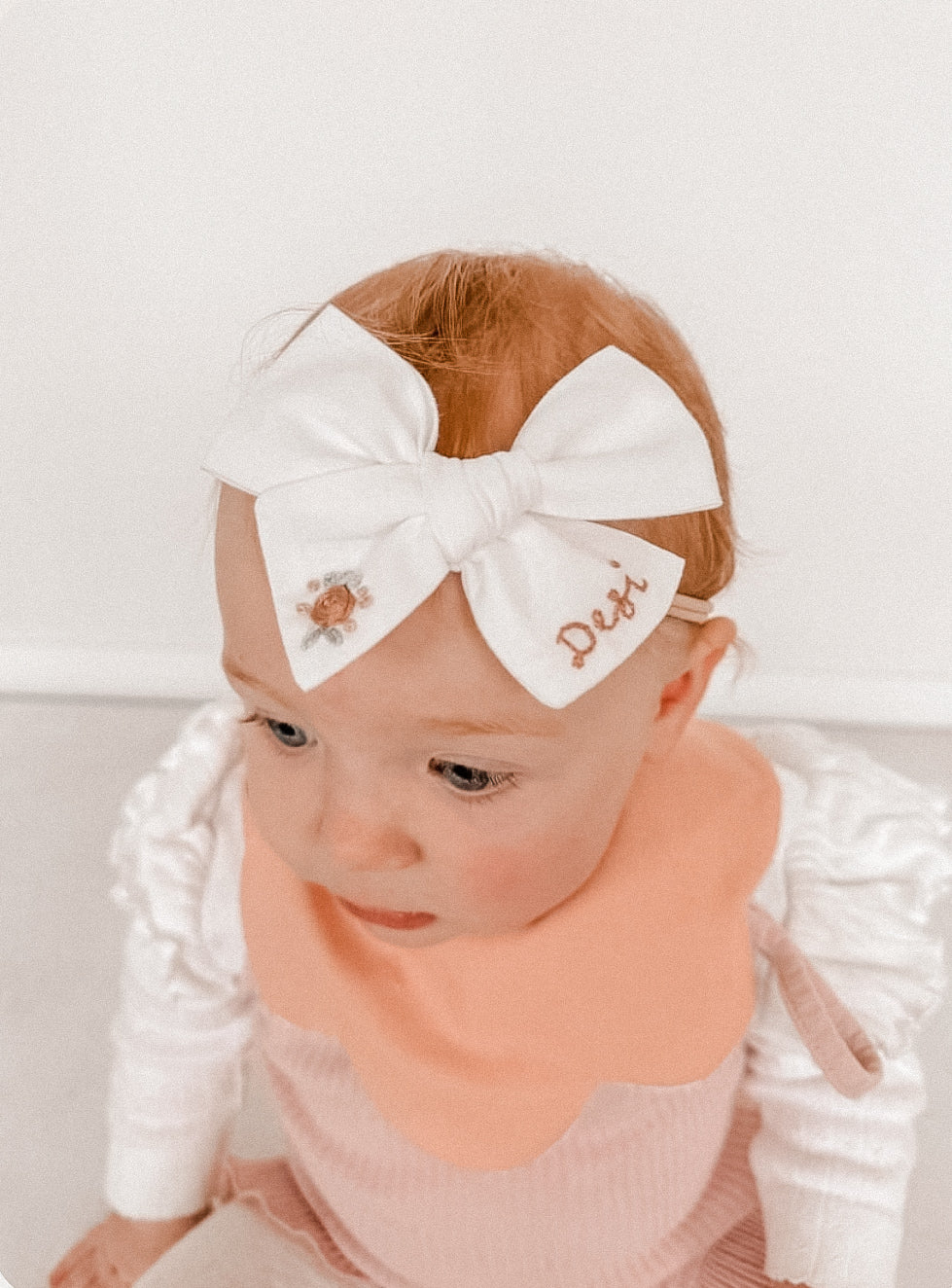 Embroidered Personalised Bow