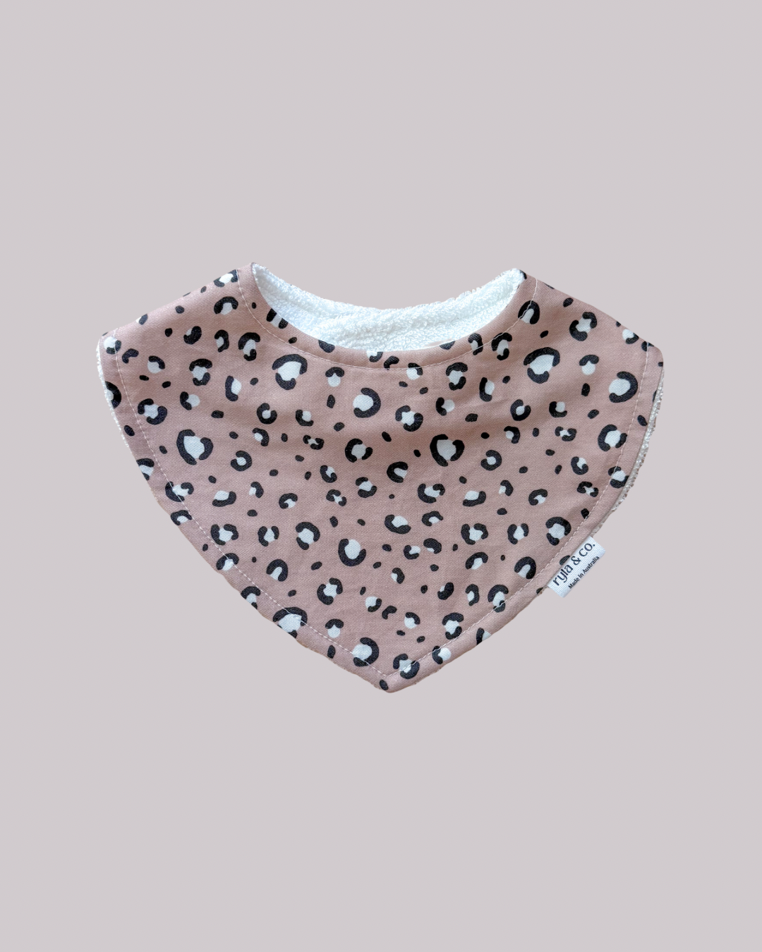 Dribble Bib Bamboo Cotton | Leopard