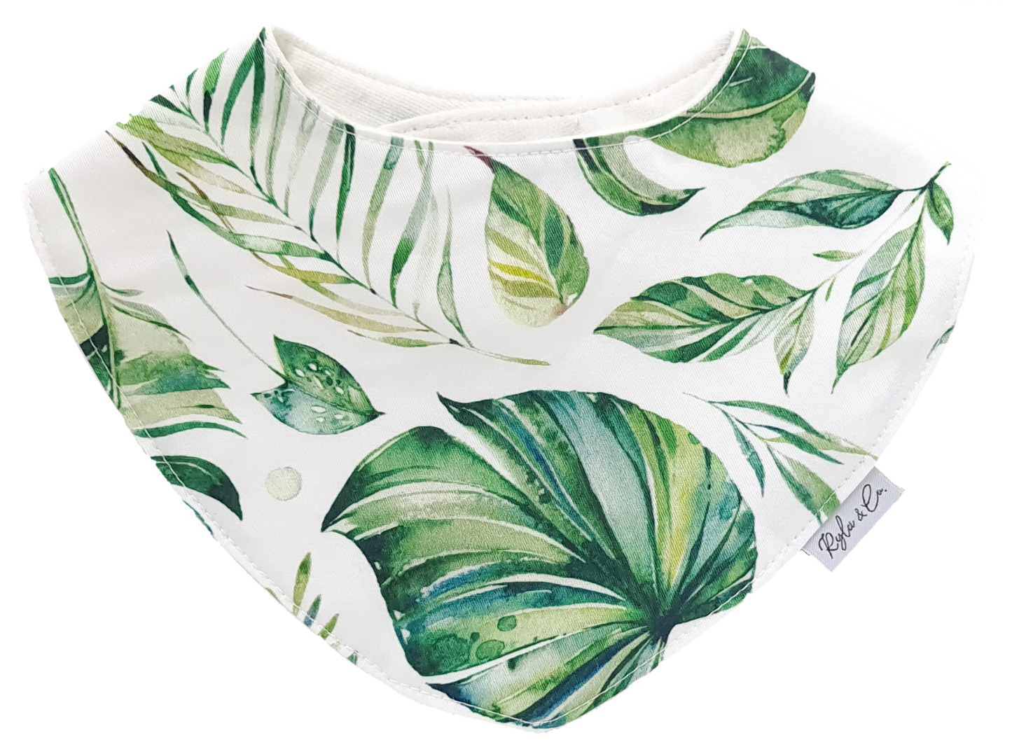 Dribble Bib Cotton Bamboo | Palm Leaf