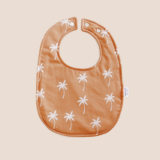 Deluxe Bib | Neutral Palms