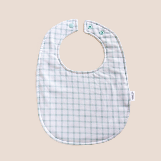 Deluxe Bib | Sage Grid