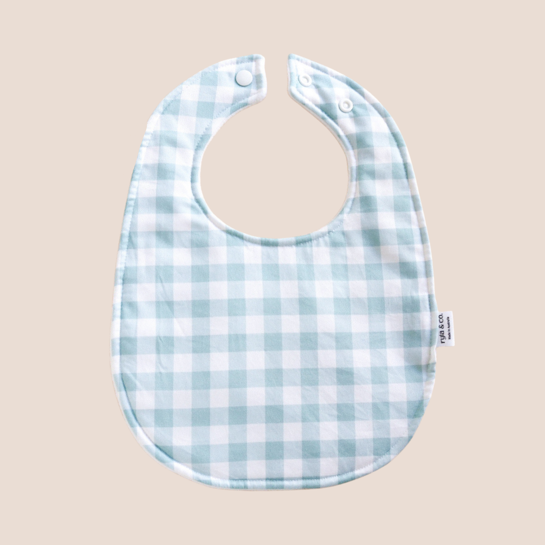 Deluxe Bib | Blue Gingham