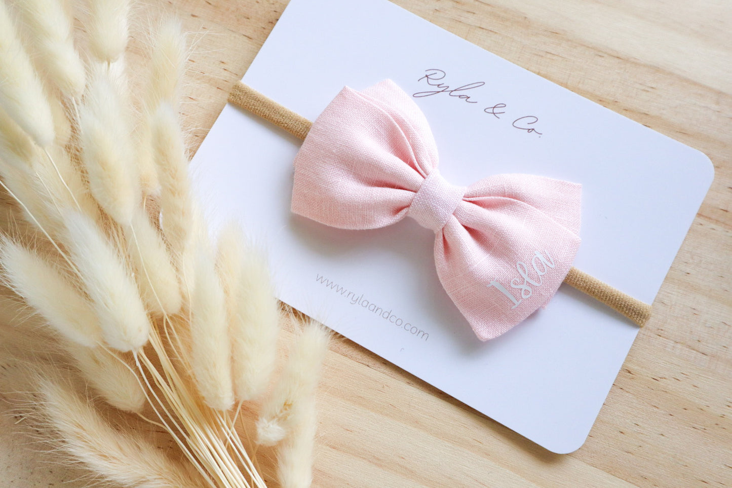 Personalised Emma Bow | Soft Pink