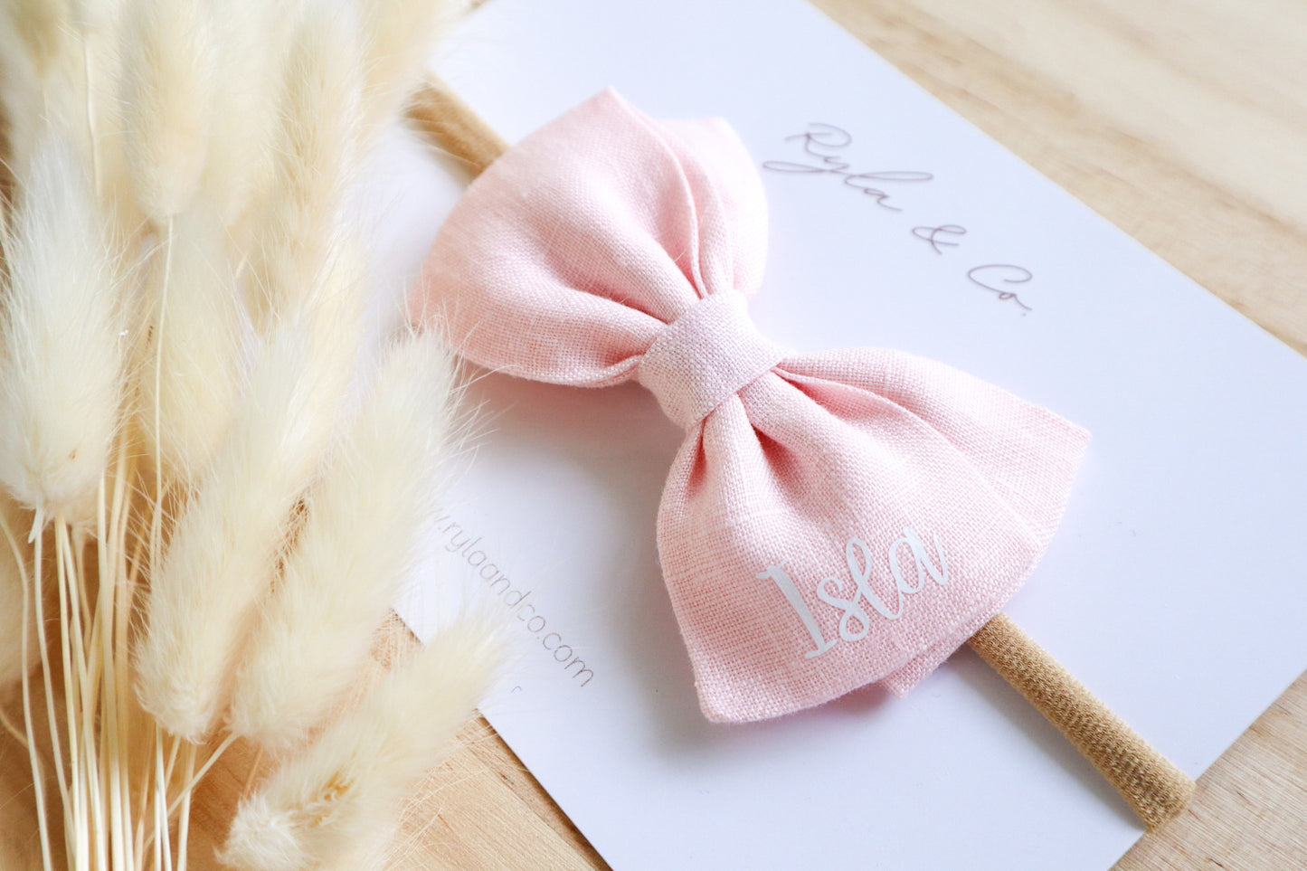 Personalised Emma Bow | Soft Pink