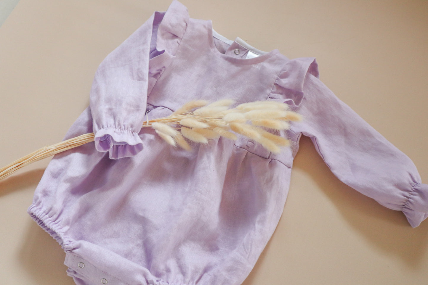 Belle Long Sleeve Romper | Lilac (Made to Order)