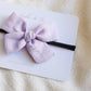 Personalised Classic Linen Bow | Lilac