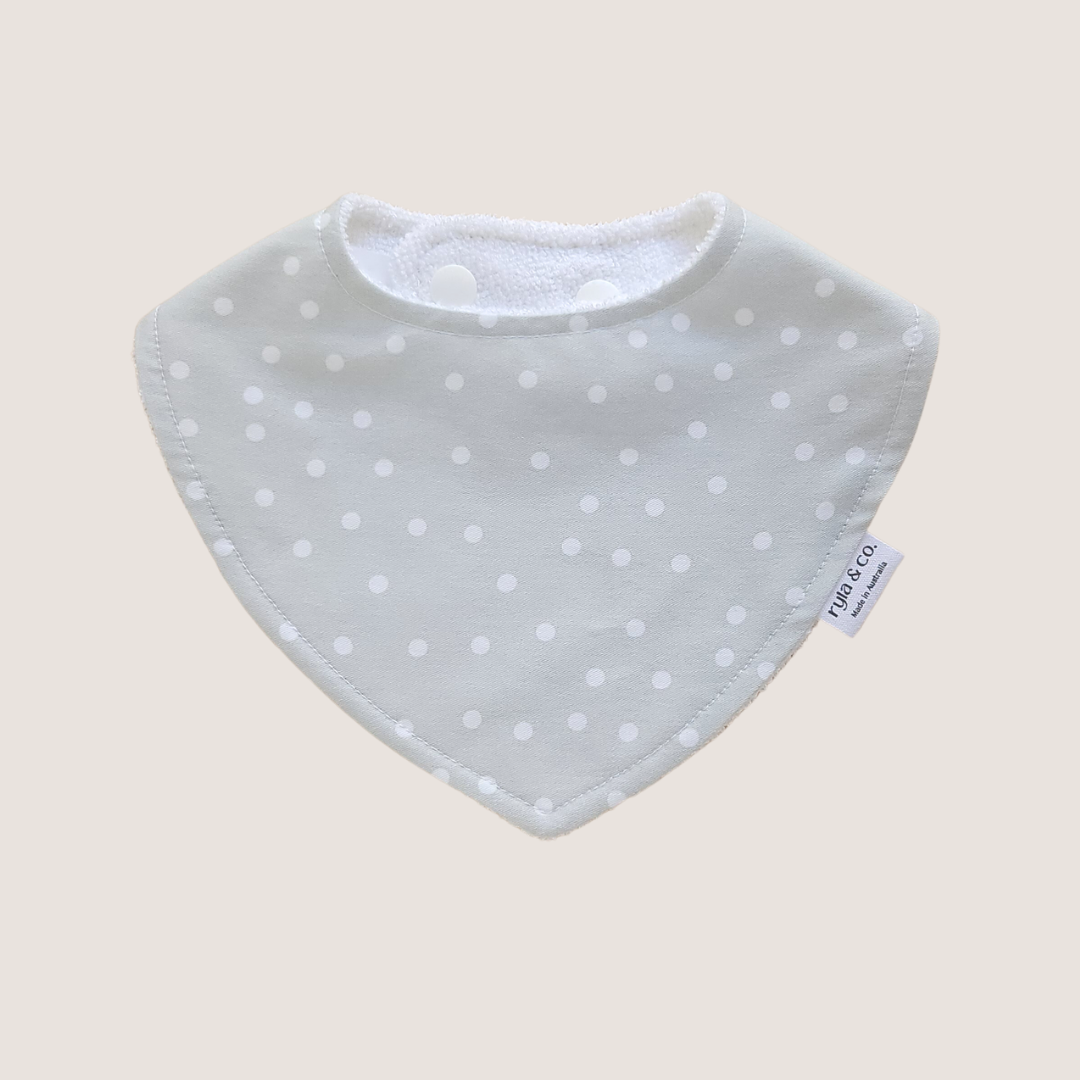 Dribble Bib Bamboo Cotton | Sage Dots