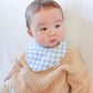 Dribble Bib Bamboo Cotton | Vintage Blue Gingham