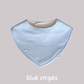Dribble Bib Bamboo Cotton | Blue Stripes