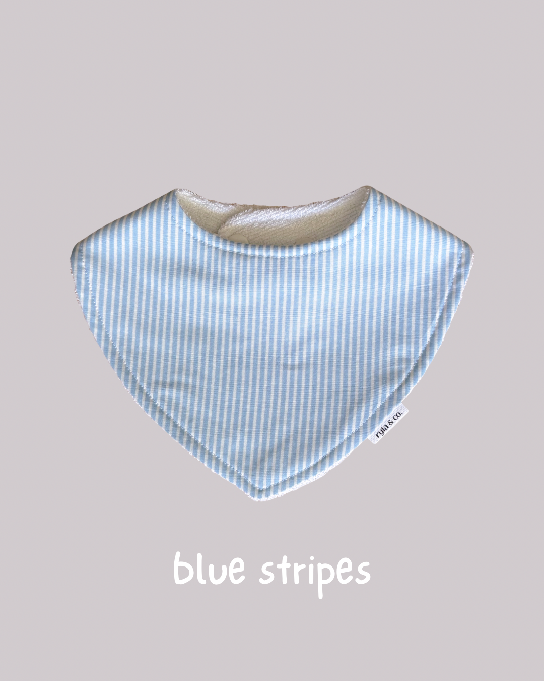 Dribble Bib Bamboo Cotton | Blue Stripes