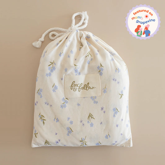 Forget-Me-Not Organic Fitted Cot Sheet