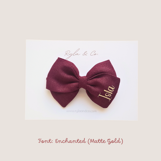 Personalised Emma Bow | Scarlet