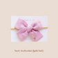 Personalised Large Linen Bow | Rose Pink