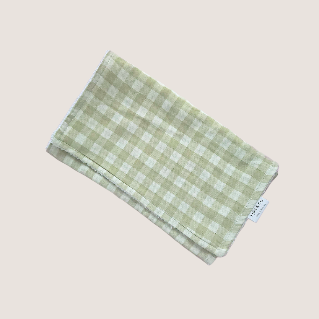 Burp Cloths | Gingham (Sage)