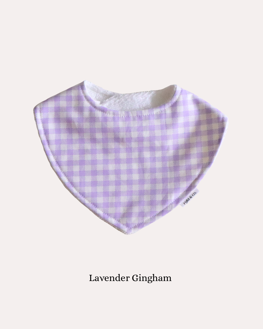 Dribble Bib Bamboo Cotton | Lavender Gingham
