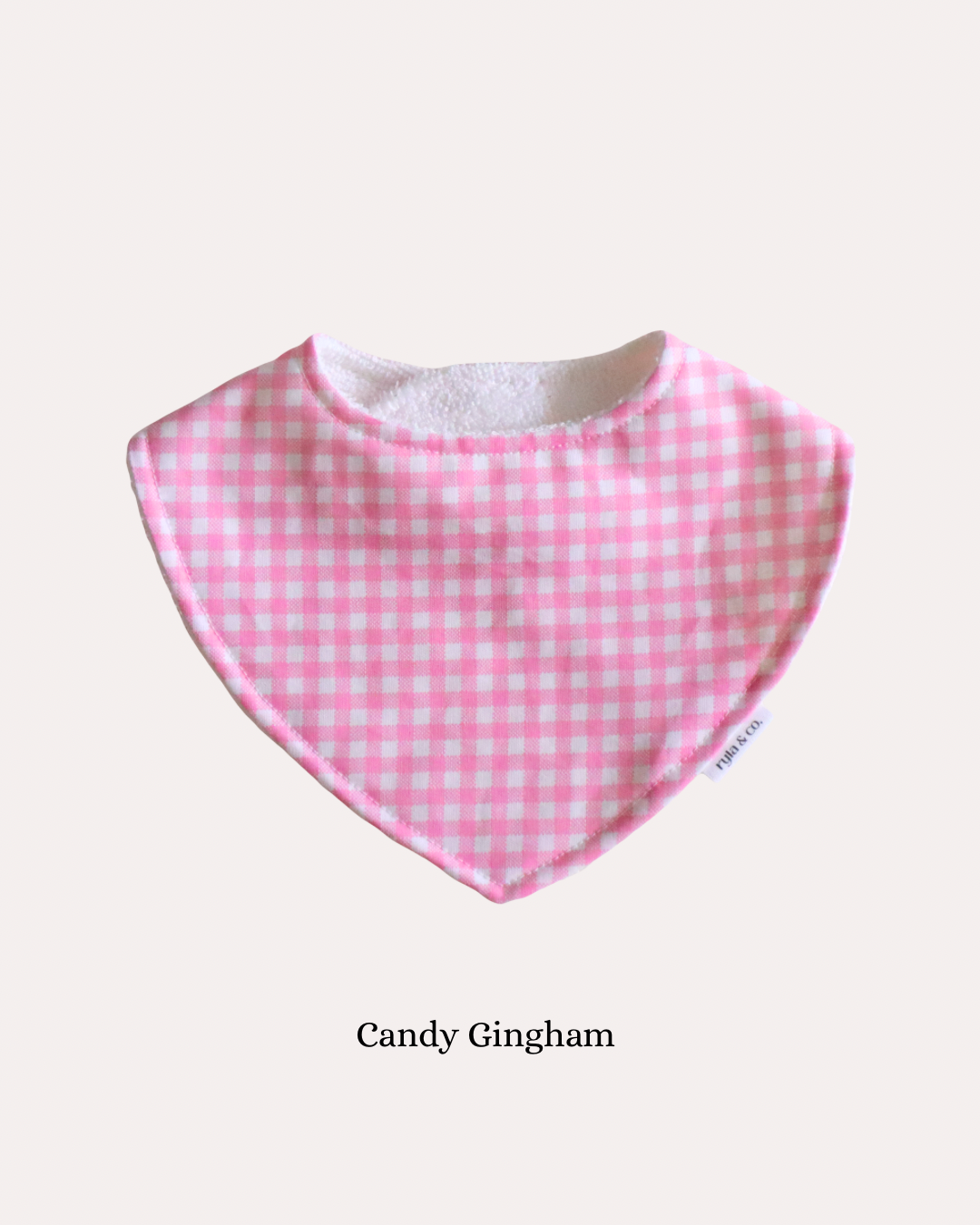 Dribble Bib Bamboo Cotton | Candy Gingham