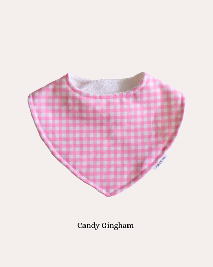 Dribble Bib Bamboo Cotton | Candy Gingham