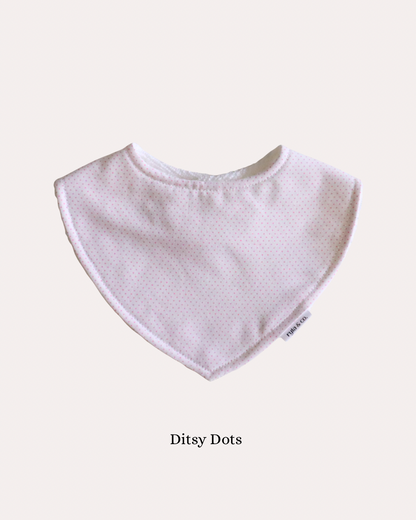 Dribble Bib Bamboo Cotton | Ditsy Dots