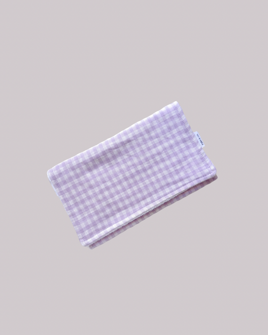 Burp Cloths | Mini Purple Gingham