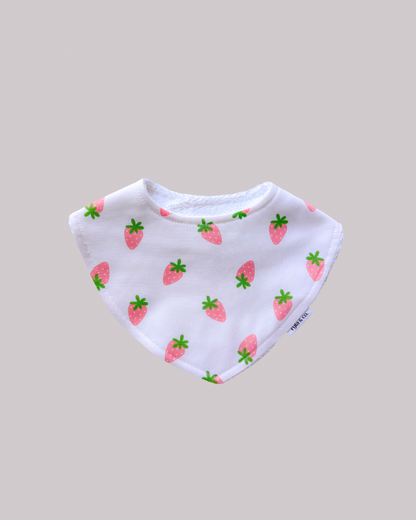Dribble Bib Bamboo Cotton | Strawberry Love