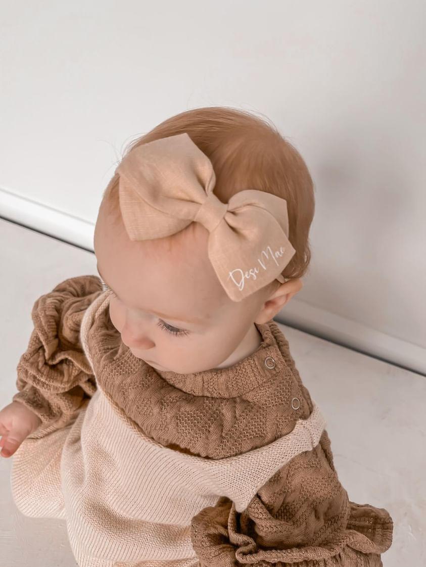 Personalised Emma Bow | Beige