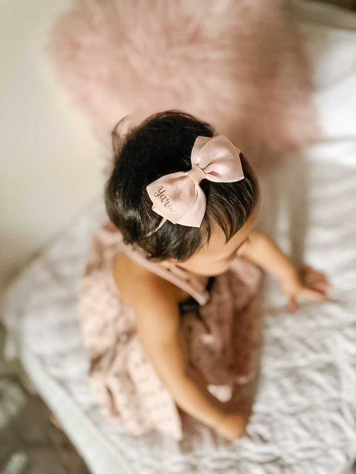 Personalised Emma Bow | Soft Pink