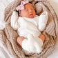 Personalised Classic Linen Bow | Rose Pink