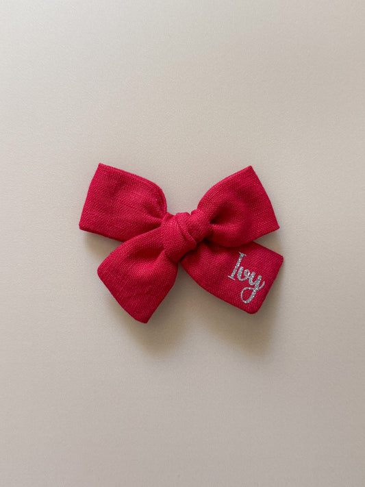 Glitter Edition Personalised Classic Bow (RED)