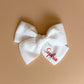 Glitter Edition Personalised Large Bow (WHITE)