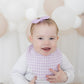 Dribble Bib Bamboo Cotton | Purple Mini Gingham