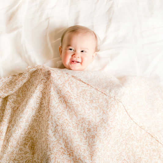 Golden Vines Organic Muslin Wrap Swaddle