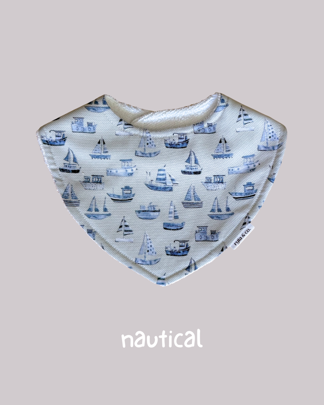 Dribble Bib Bamboo Cotton | Nautical