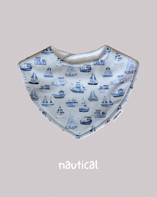 Dribble Bib Bamboo Cotton | Nautical