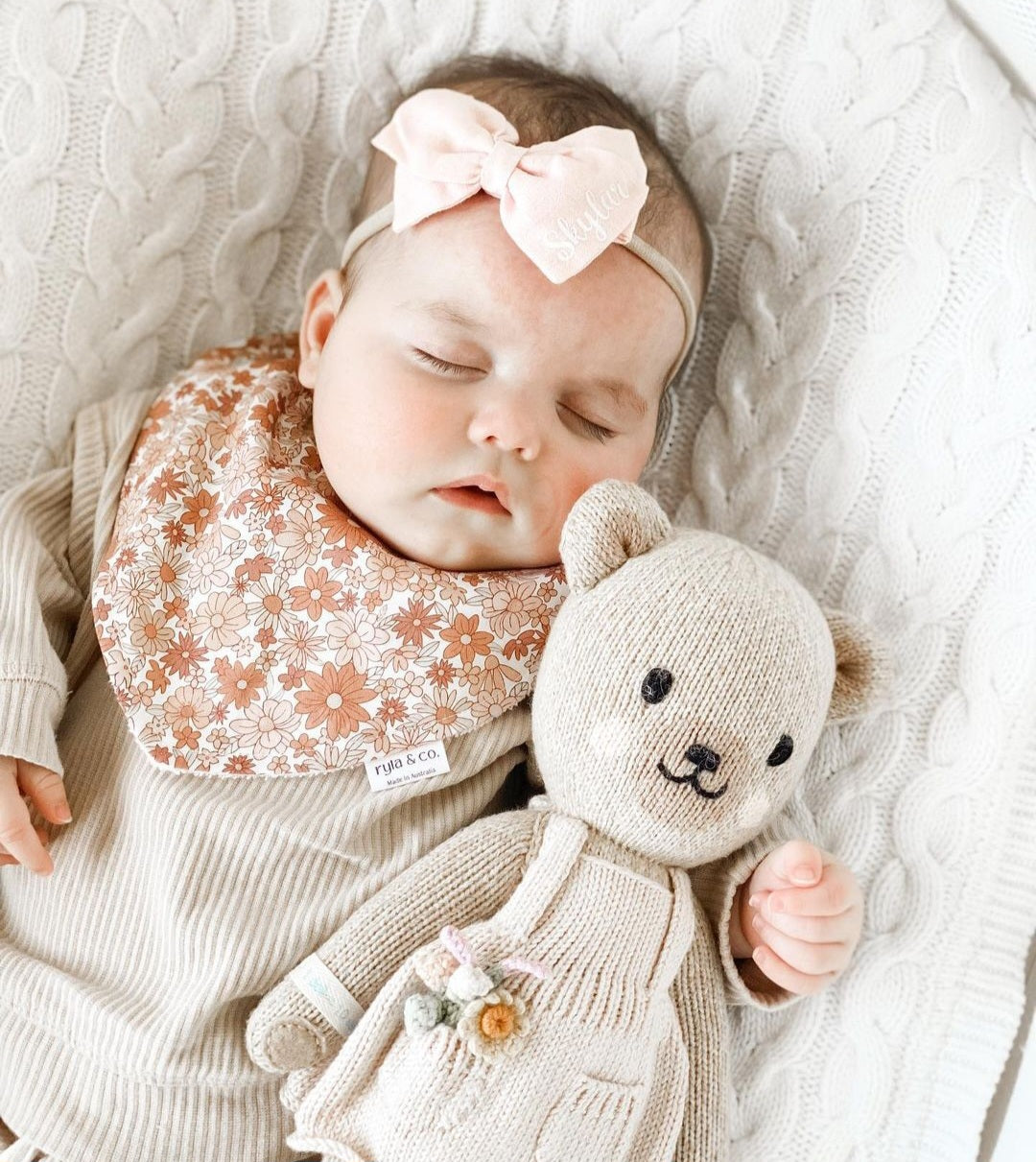 Dribble Bib Cotton Bamboo | Heather