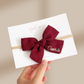 Personalised Classic Linen Bow | Scarlet