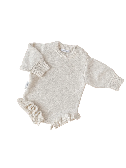 Bubble Romper | Coconut Frill (Size 1 left)