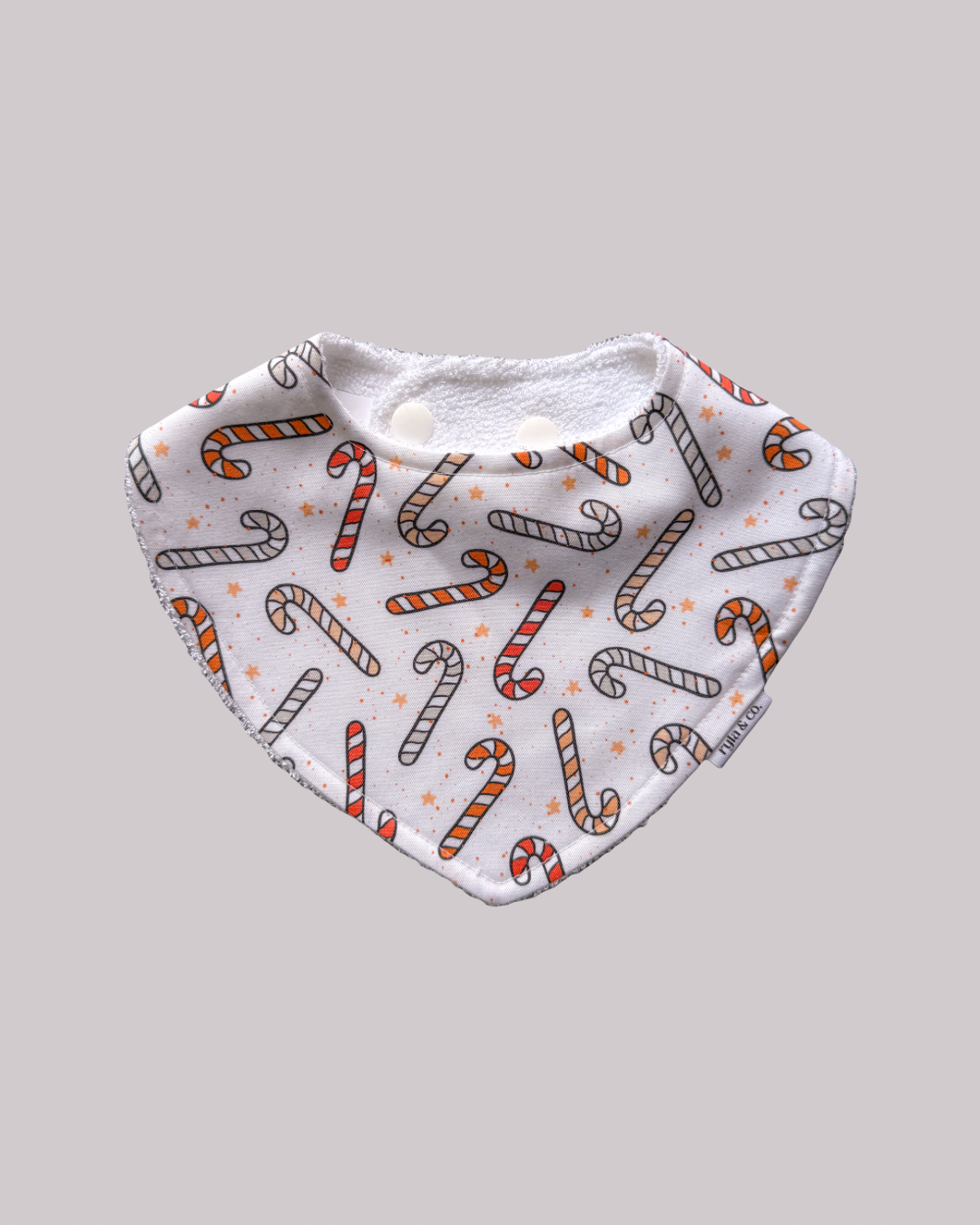 Dribble Bib Bamboo Cotton | Candy Cane