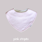 Dribble Bib Bamboo Cotton | Pink Stripes