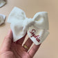 Glitter Edition Personalised Large Bow (WHITE)