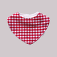 Dribble Bib Bamboo Cotton | Red Gingham