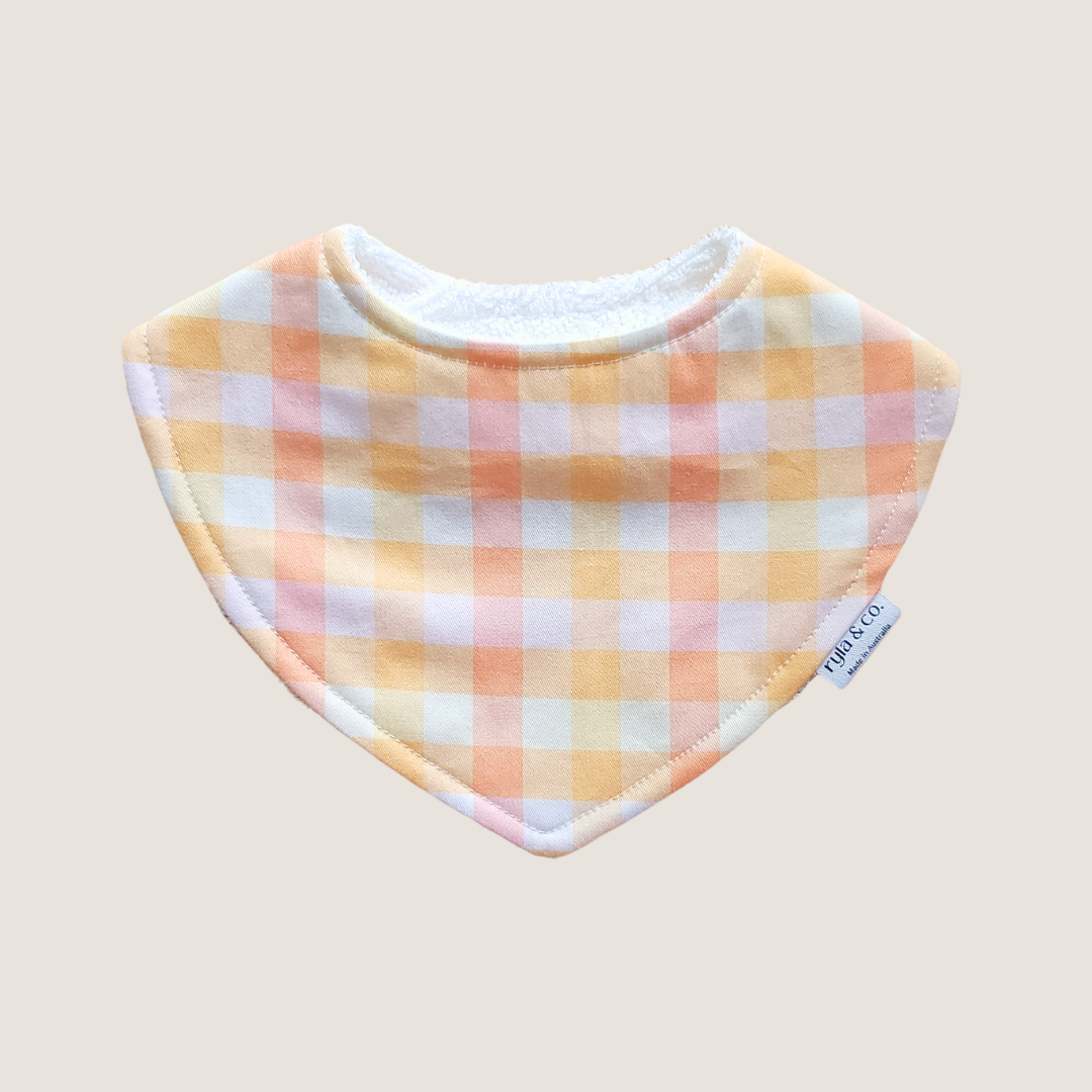 Dribble Bib Bamboo Cotton | Sunset Gingham