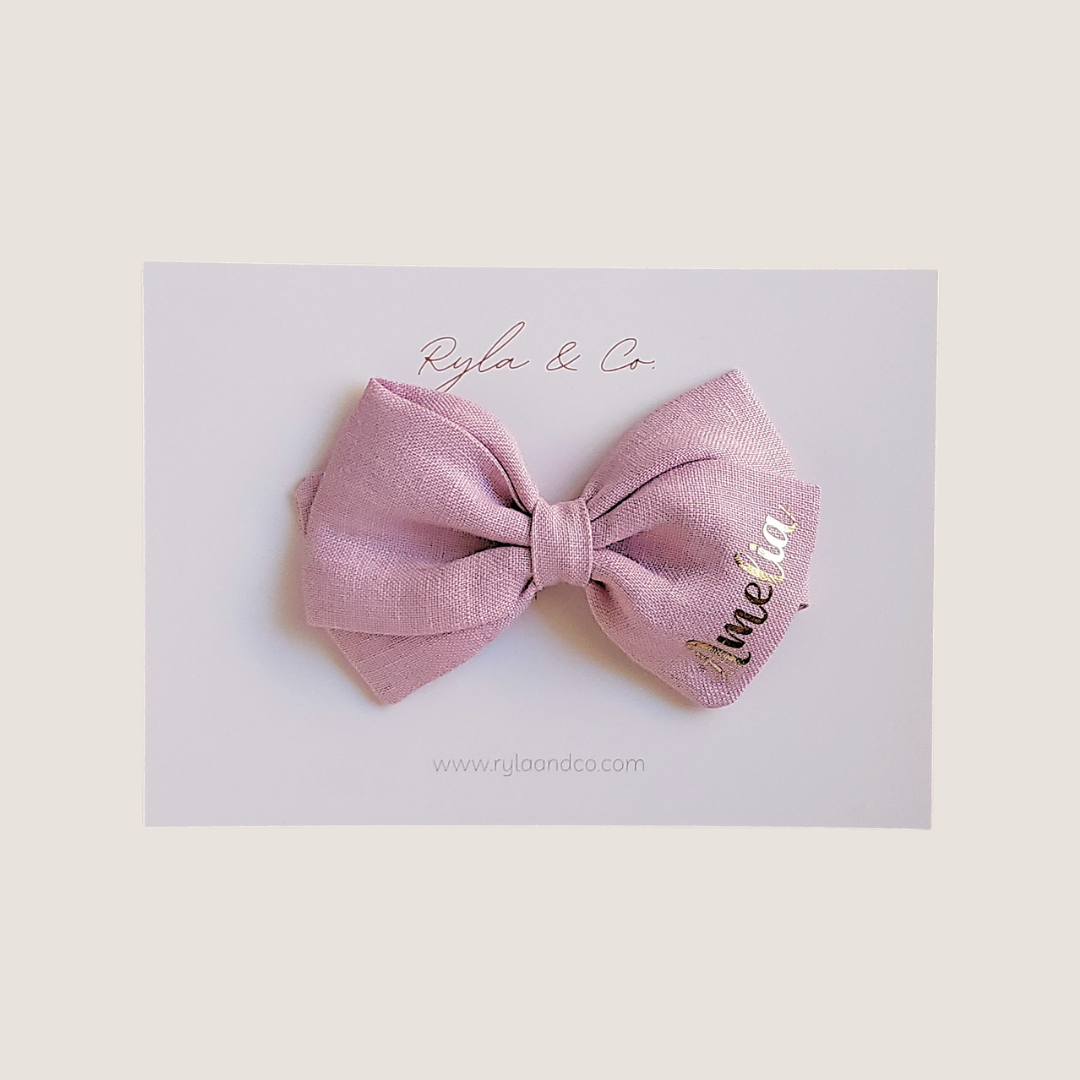 Personalised Emma Bow | Rose Pink