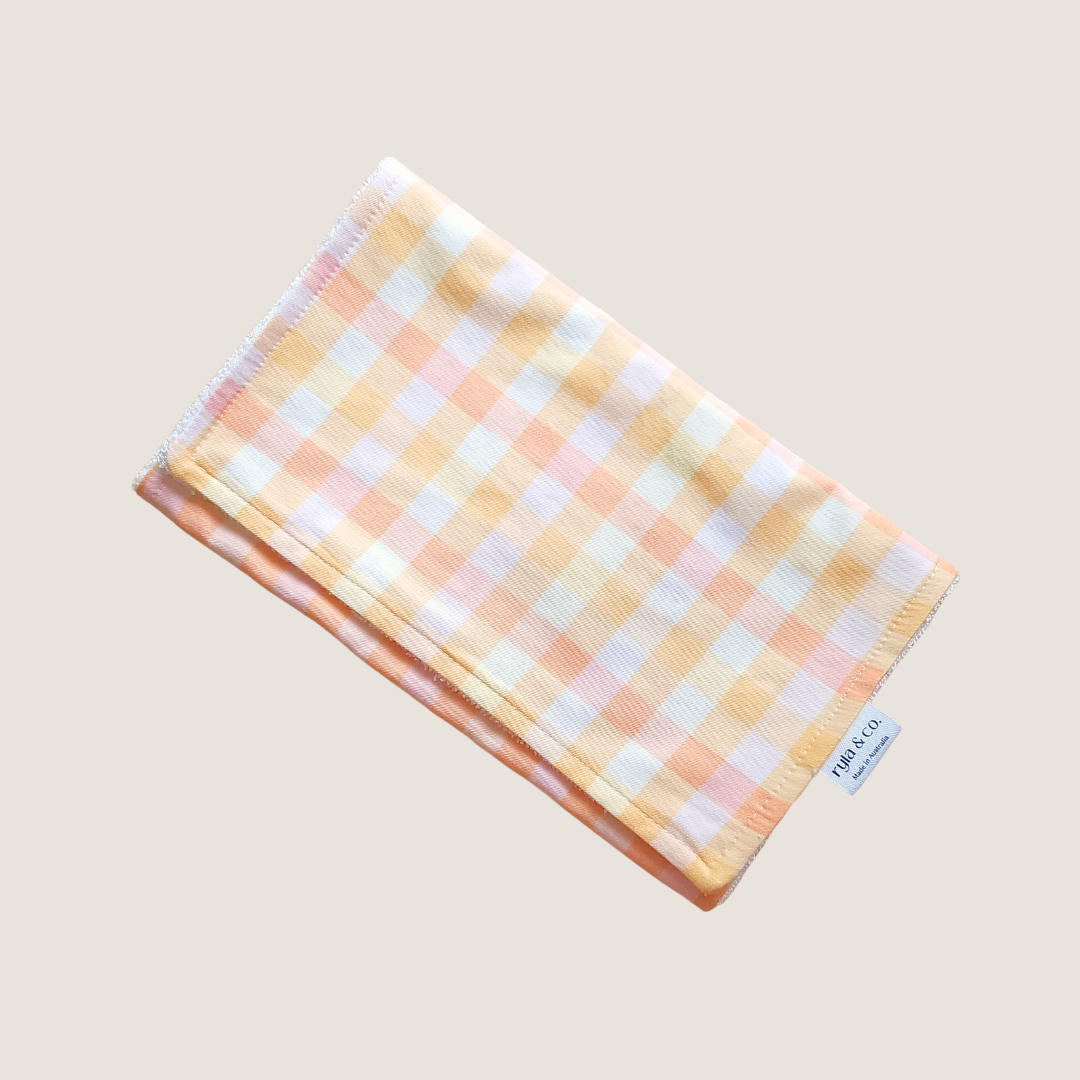 Burp Cloths | Sunset Gingham