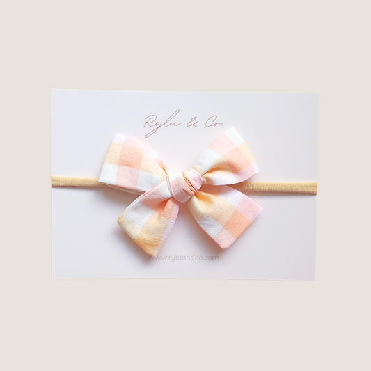 Classic Bow | Sunset Gingham