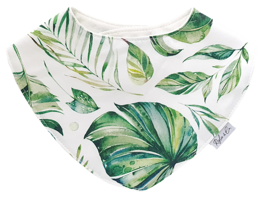 Dribble Bib Cotton Bamboo | Palm Leaf