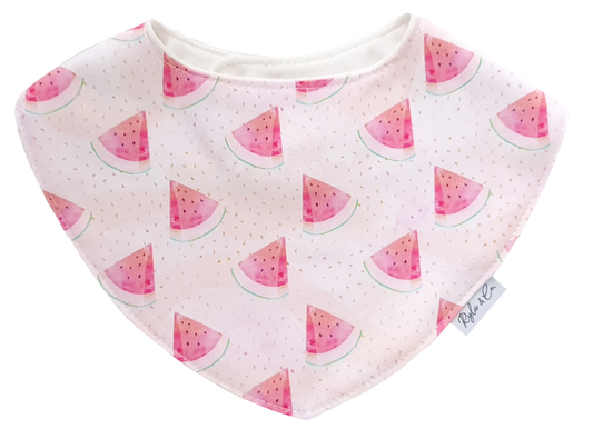 Dribble Bib Cotton Bamboo | Watermelon