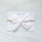 Personalised Large Linen Bow | Ivory